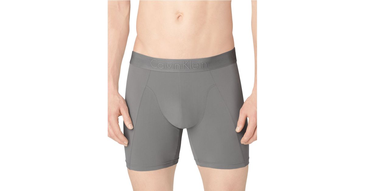 Calvin Klein Synthetic Jersey Boxer Briefs in Grey (Gray) for Men Lyst
