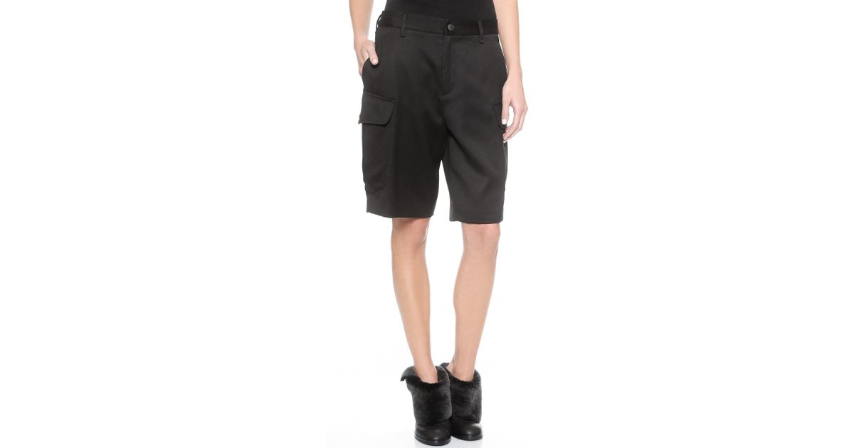 Rag & Bone Combat Wool Shorts in Black - Lyst