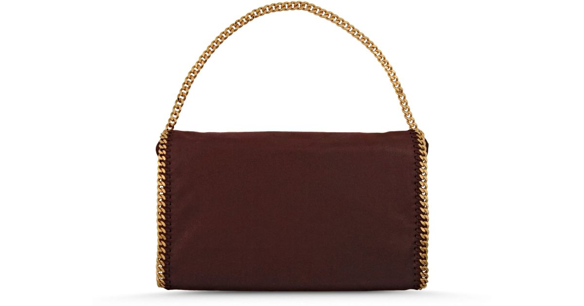 Stella McCartney Falabella Shaggy Deer Fold Over Tote in Gold 
