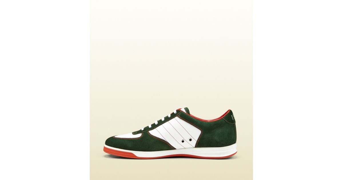 tyve skære ned operation Gucci 1984 Low Top Sneaker In Suede in Green for Men | Lyst