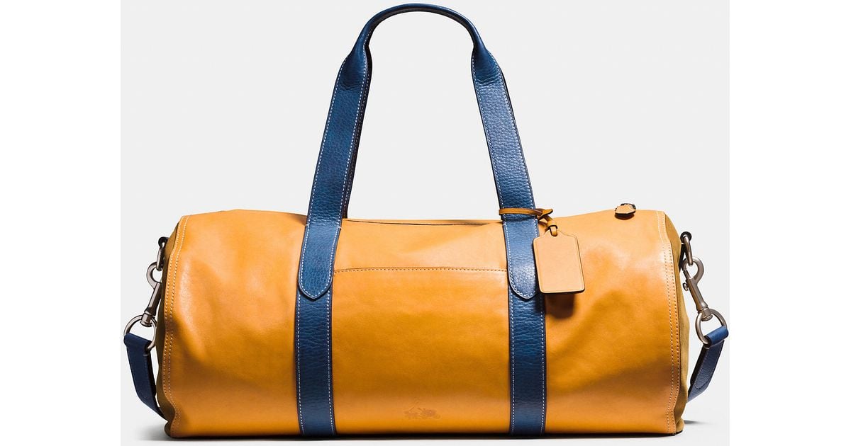 Leather travel bag - Blue calf / Brown alligator – ABP Concept