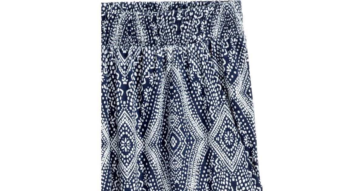 patterned jersey trousers