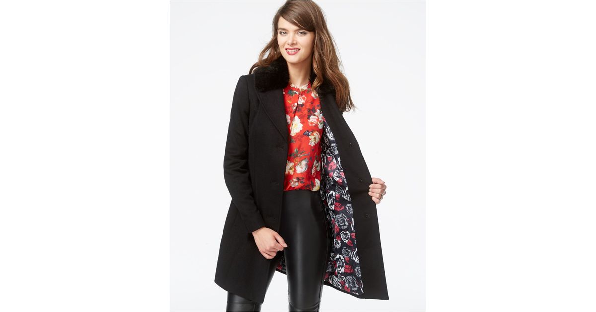 Tommy Hilfiger Soft S Fleece Lined Trench Coat In Red Lyst Jones New York Reversible Faux Fur Coat Lyst