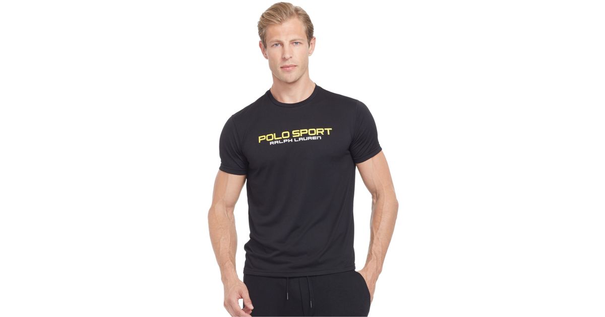 Polo Ralph Lauren Polo Sport Performance Jersey Tshirt in Black for