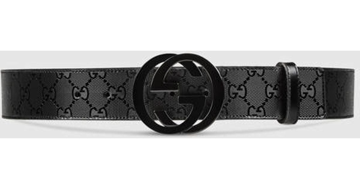 Gucci Gg Imprimé Belt With Interlocking 