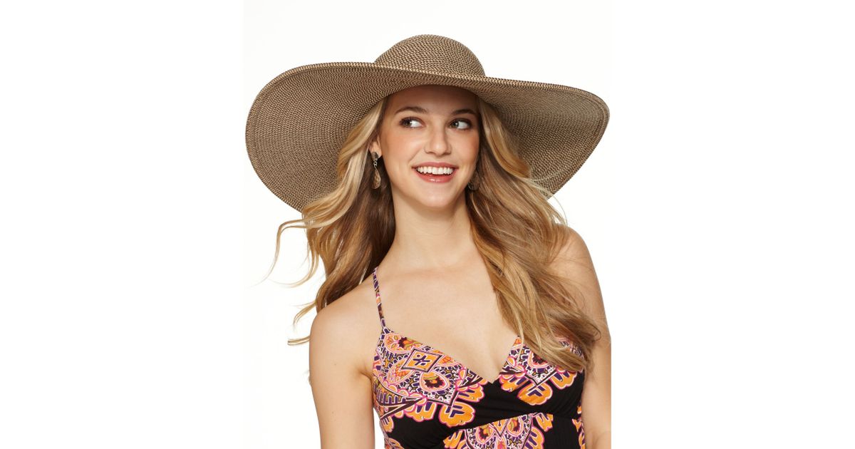 nine west packable super floppy hat