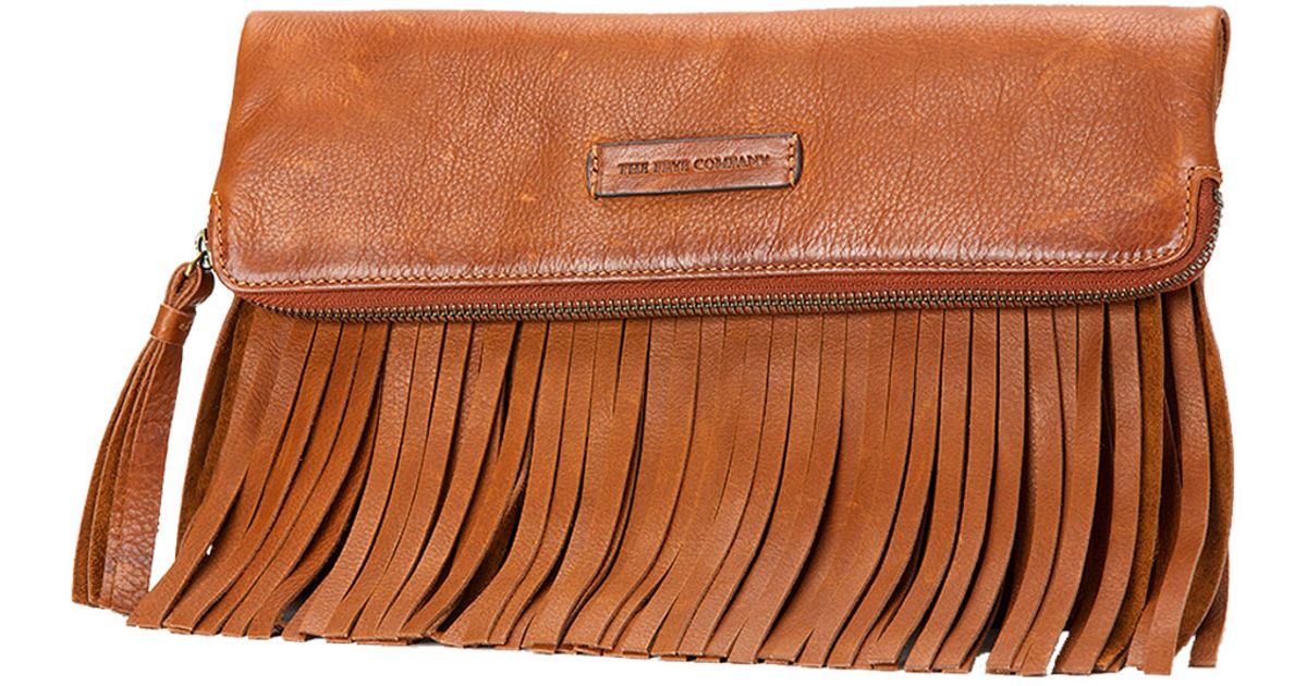 Lyst Frye Heidi Fringe Leather Crossbody Bag In Brown