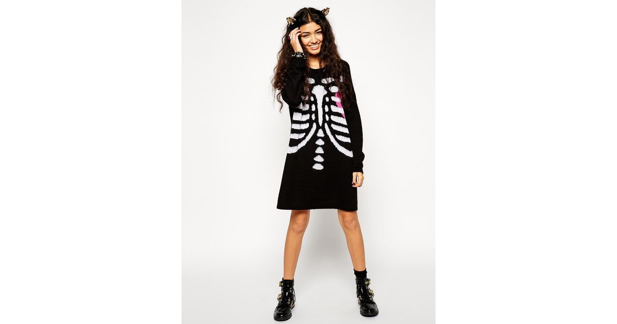 skeleton jumper dress