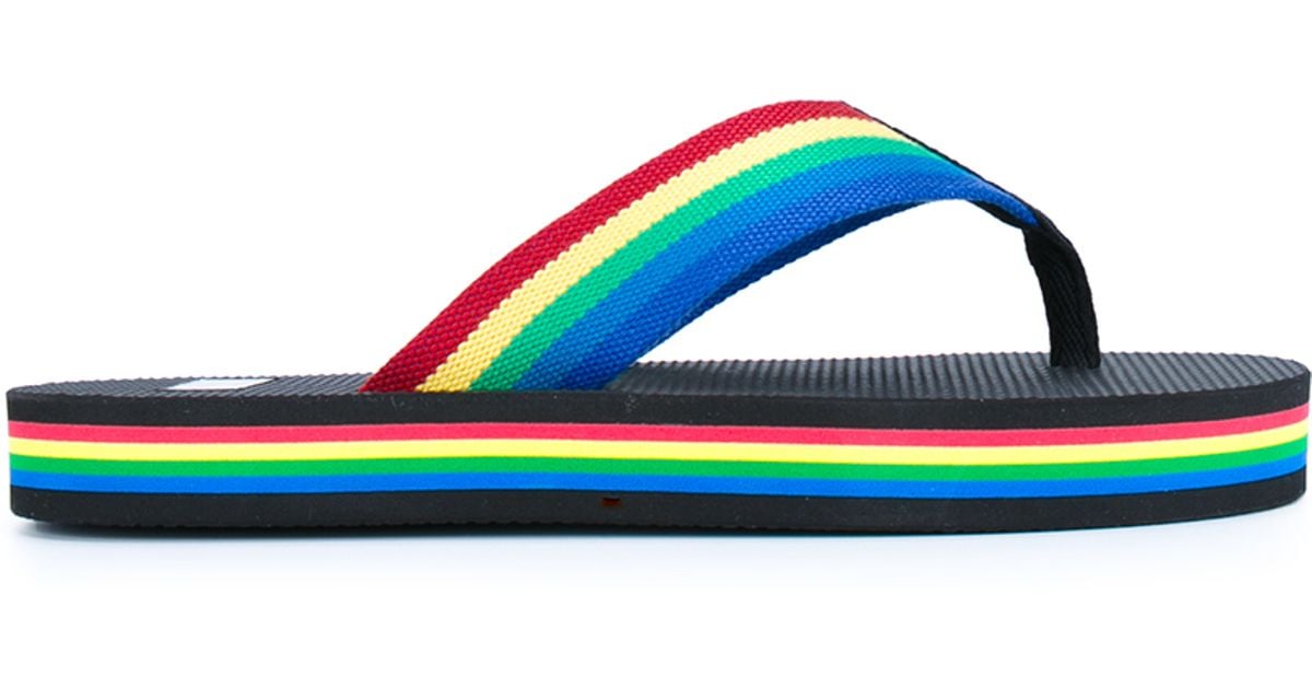 skechers rainbow flip flops