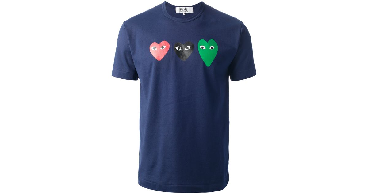 comme des garcons shirt blue