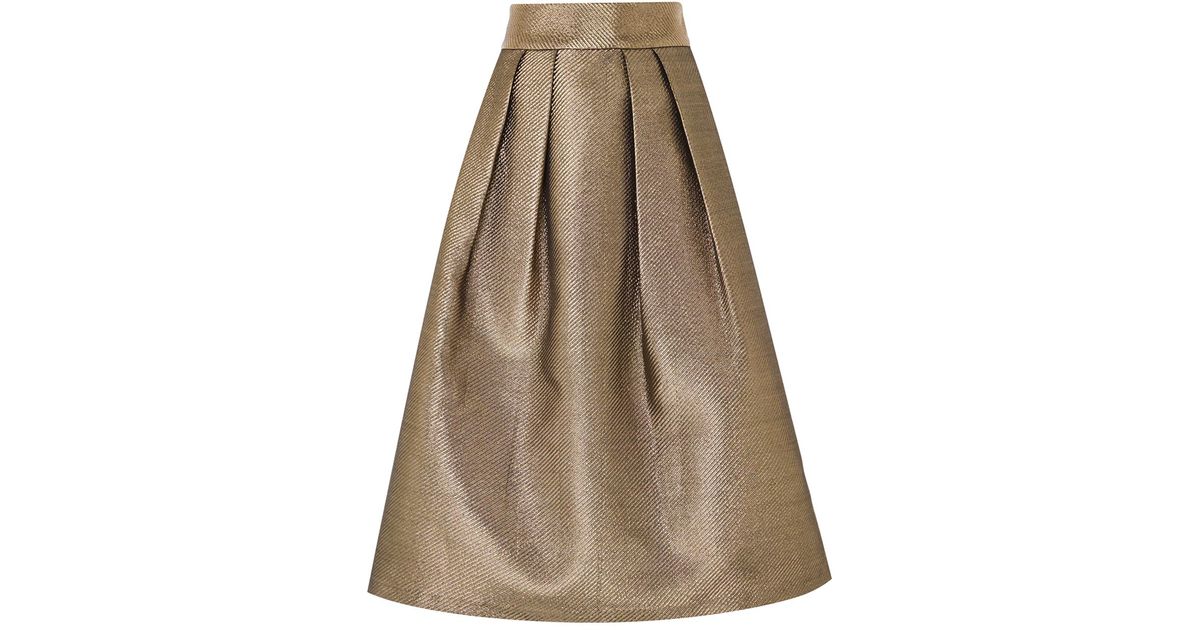 Coast Melanie Metallic Skirt in Gold | Lyst Coast Melanie Metallic Skirt in Gold | Lyst