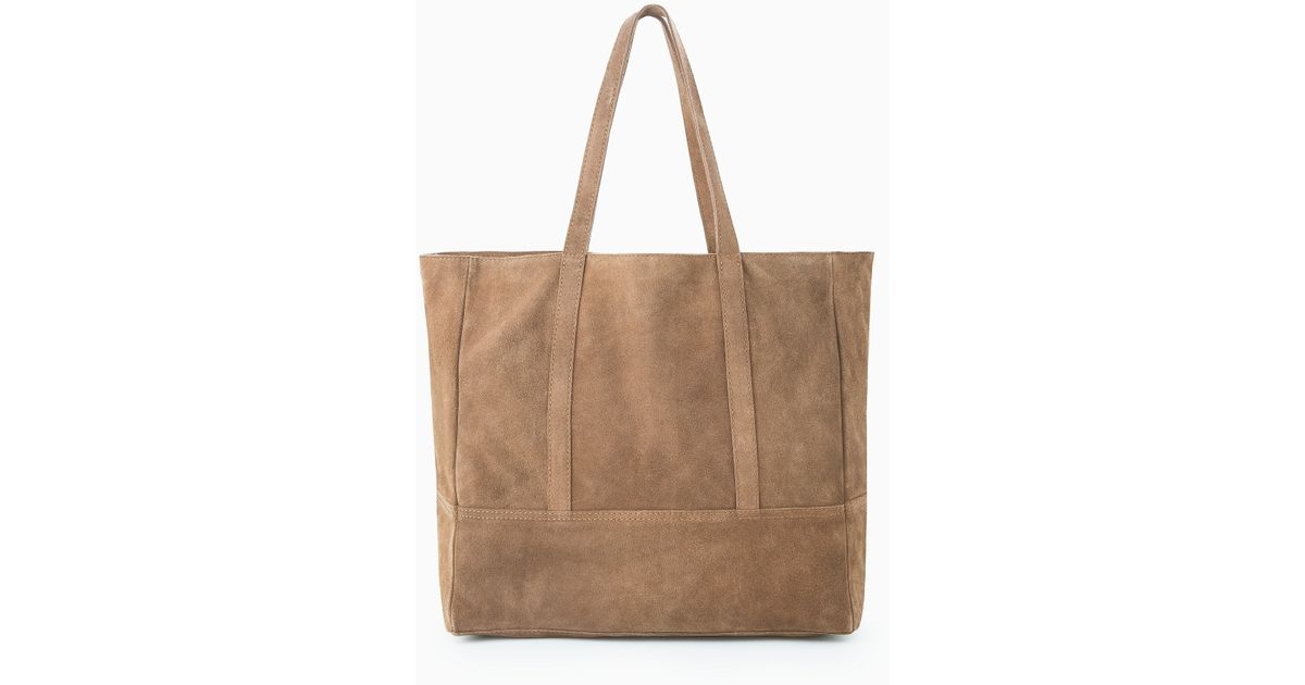 mango suede shopper bag
