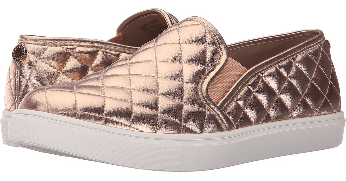rose gold steve madden slip ons