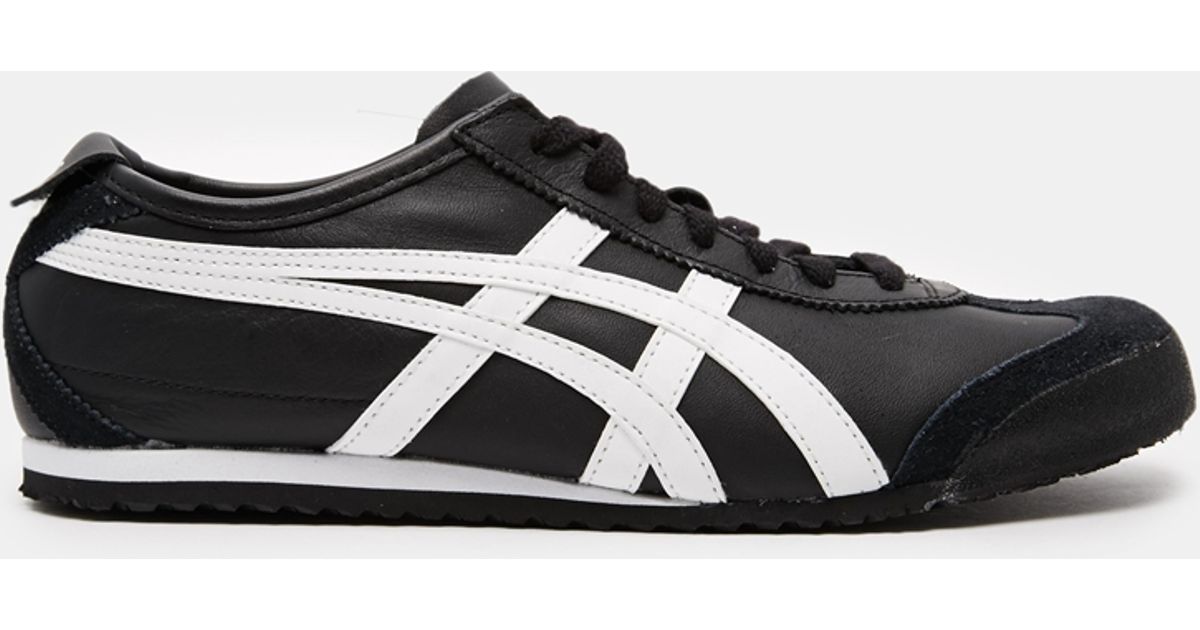 Onitsuka Tiger Mexico 66 Leather Sneakers in Black for Men - Lyst