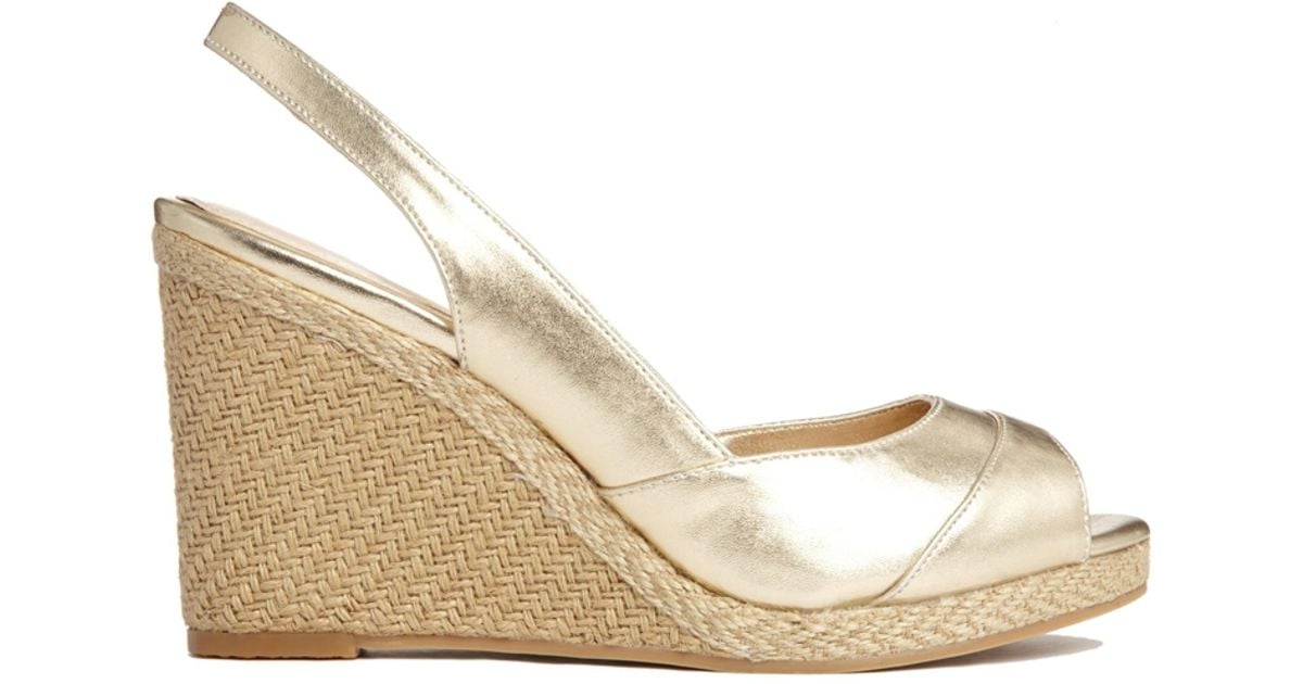 carvela gold wedges