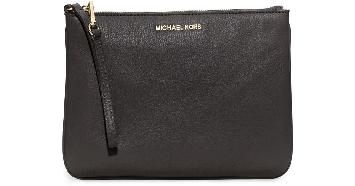Michael Kors Bedford Extralarge Leather Wristlet in Black Lyst