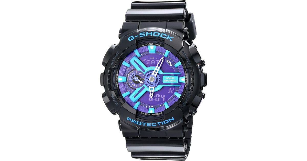 g shock ga 110 black blue