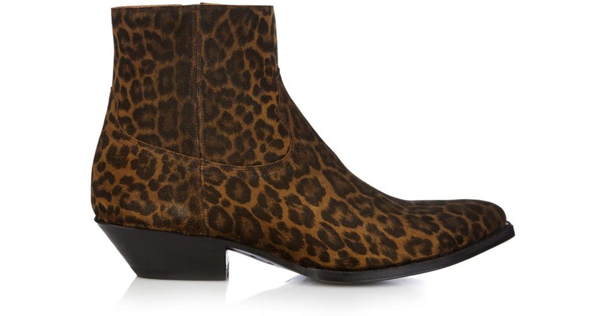 leopard print boots for men
