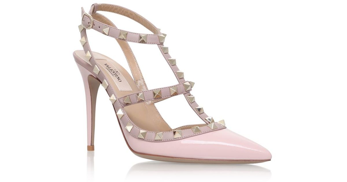 valentino rockstud patent 100 in pink lyst valentino rockstud patent 100 in pink lyst