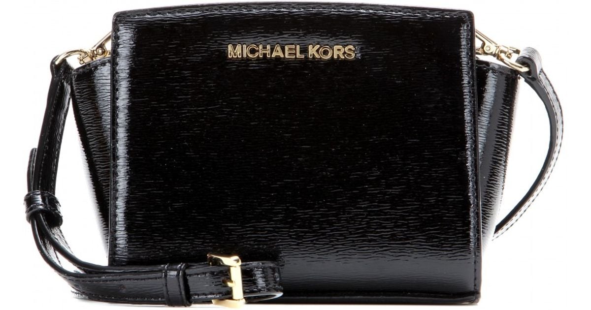 mk patent leather purse