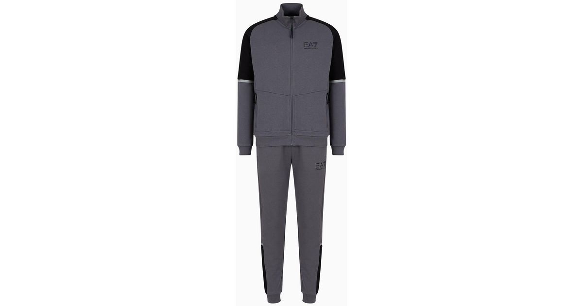 Athletic Colour Block cotton-blend tracksuit