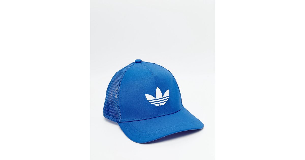 adidas trucker cap blue