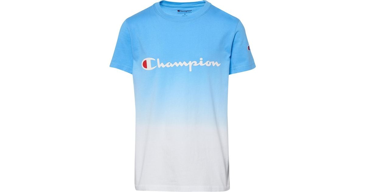 champion blue and white shirt