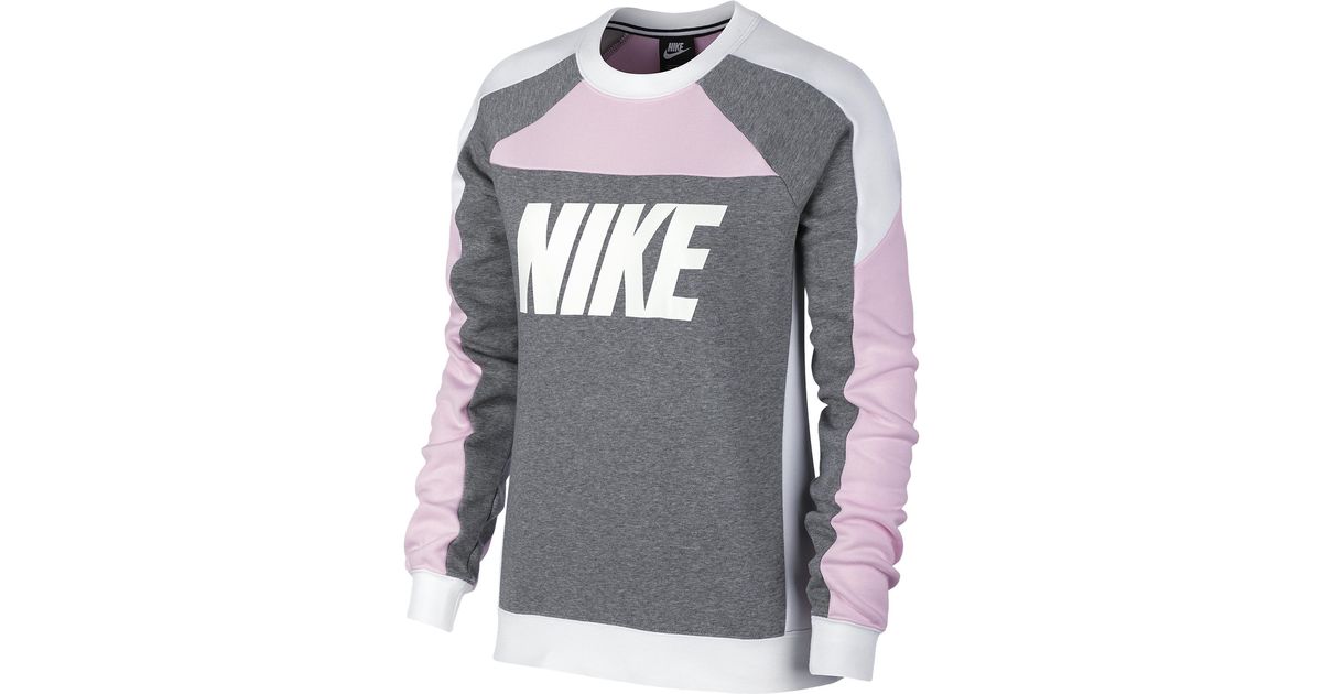 nike sport distort fleece crew