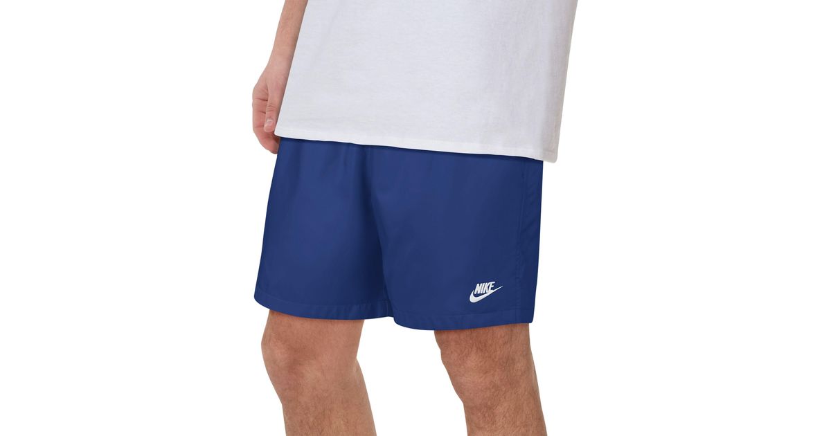 blue nike woven shorts