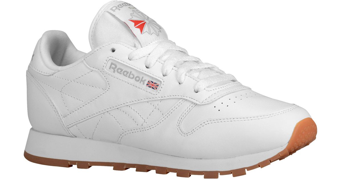 Reebok Classic Leather Running Shoes in White Lyst