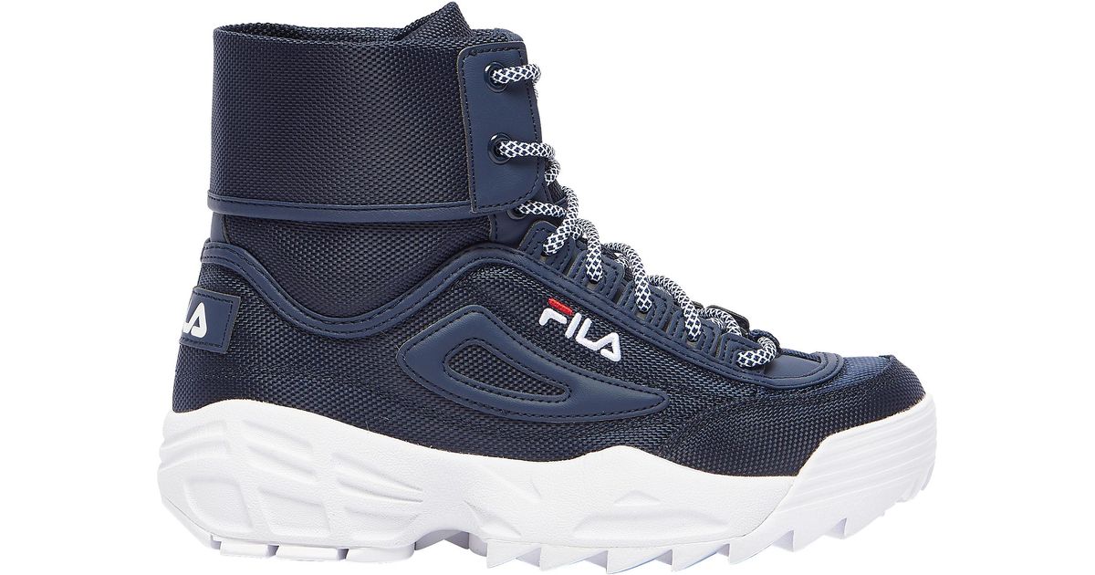 blue fila boots