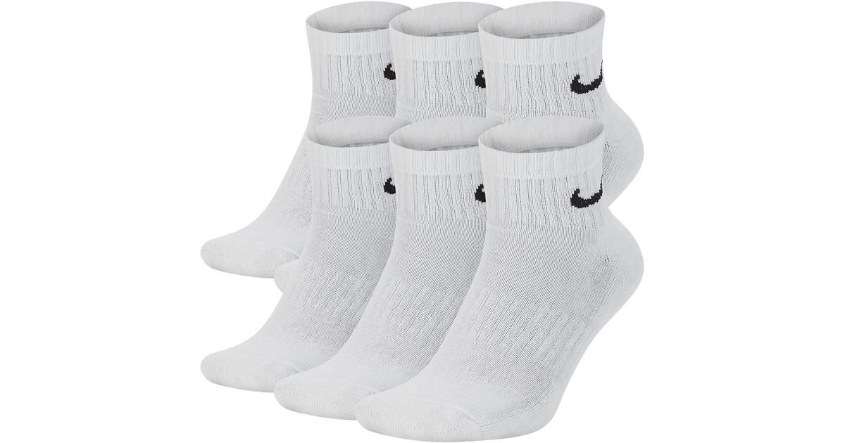 Nike 6 Pack Drifit Cotton Quarter Socks for Men Save 30 Lyst