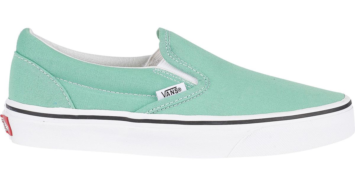 vans neptune green slip on