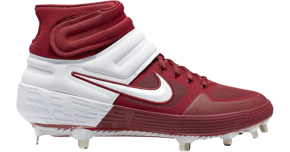 Nike Alpha Huarache Elite 2 Mid Baseball Cleat in Red for Men Lyst