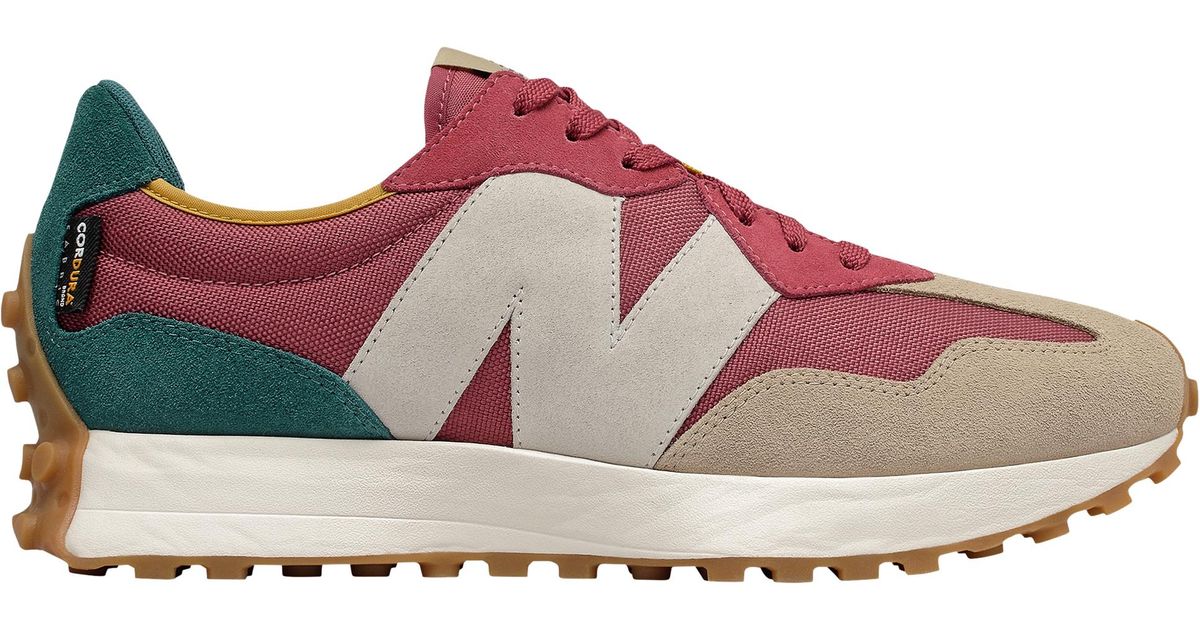 New Balance Suede 327 Running Shoes in Red/Green (Red) for Men Save