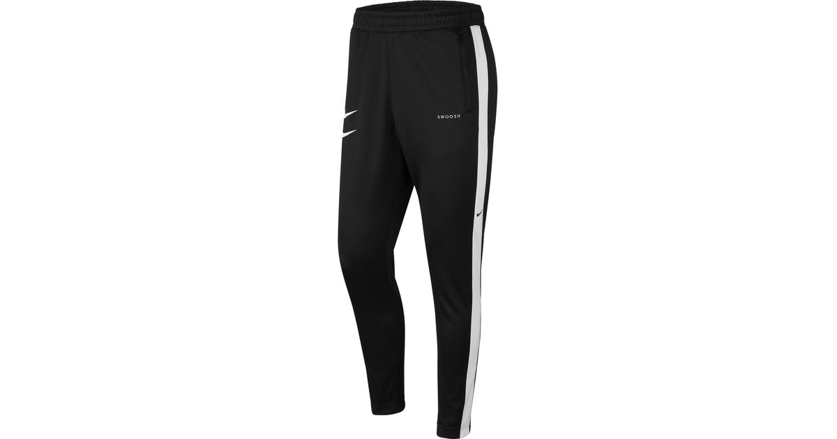 Nike Synthetic Swoosh Poly Knit Pants in Black/White (Black) for Men | Lyst