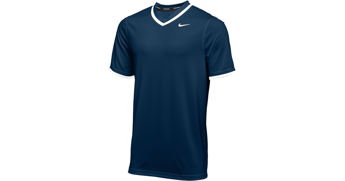 Nike Synthetic Team Vapor Select Vneck Jersey in Navy/White (Blue) for