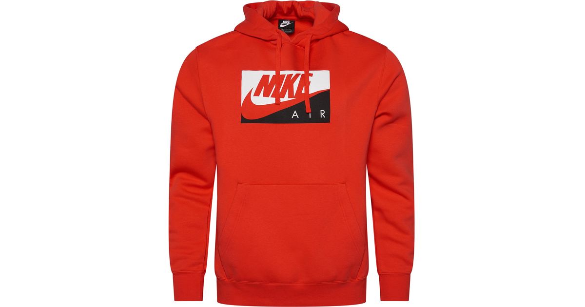nike graphic hoodie red