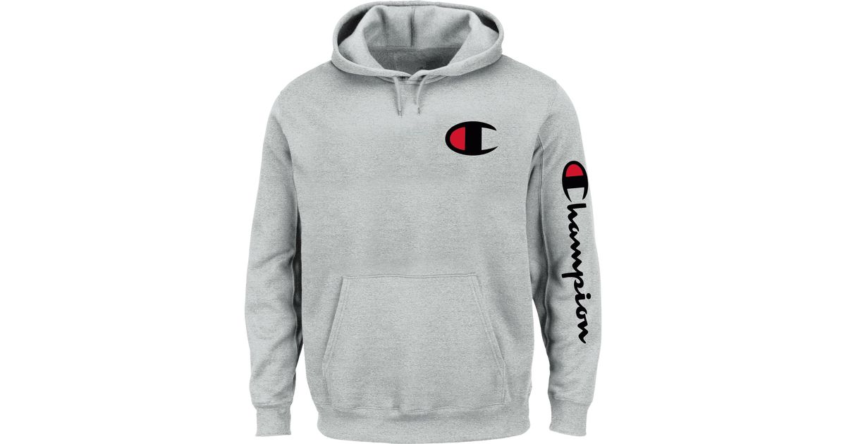 champion big c hoodie grey