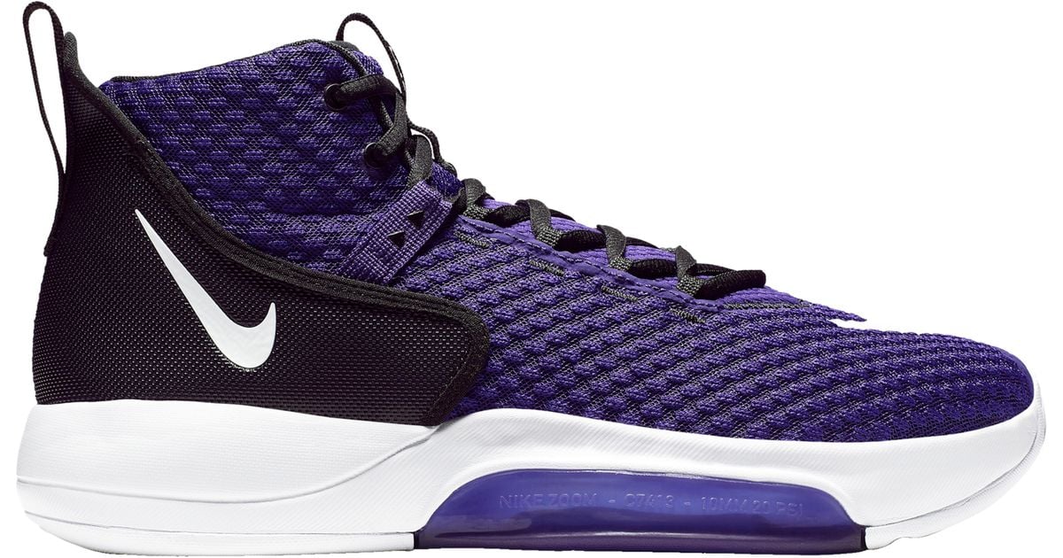 Purple nike zoom basketball shoes Clearance