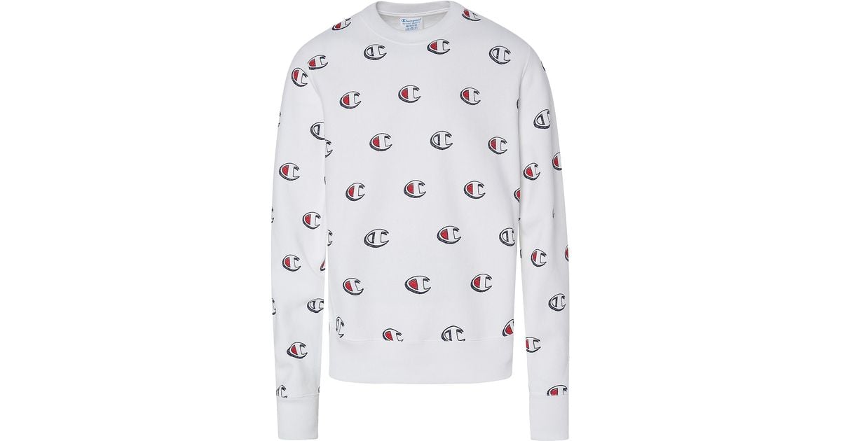 champion reverse weave aop crew