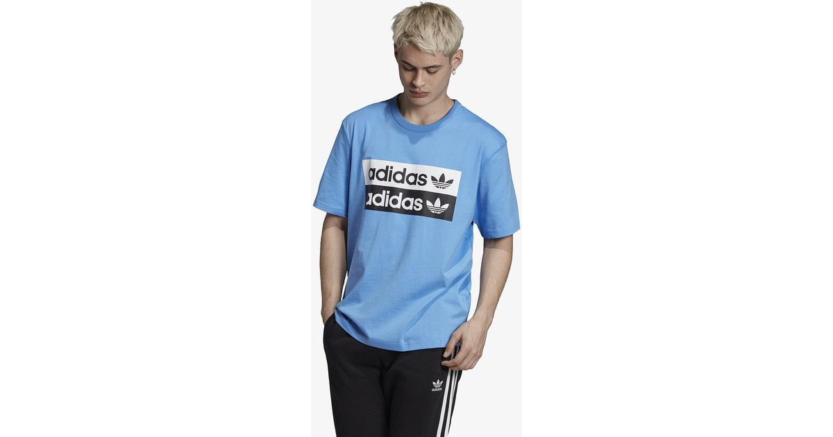 adidas Originals Cotton Reveal Your Voice Logo T-shirt in Real Blue (Blue)  for Men - Lyst