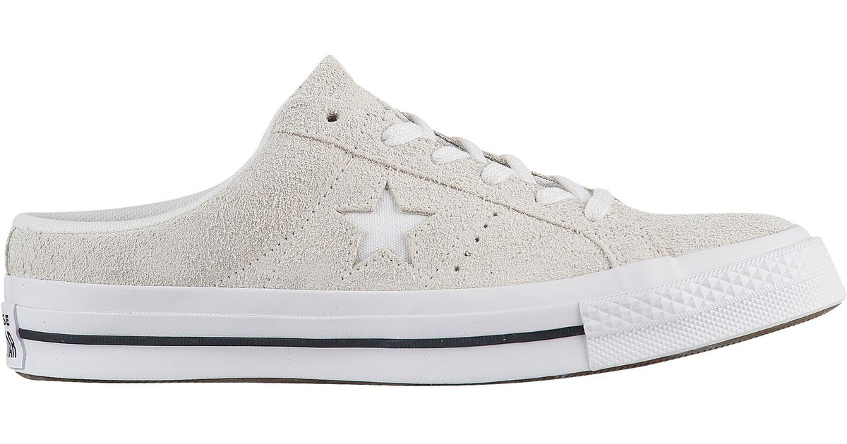 Converse Suede One Star Mule in White - Lyst