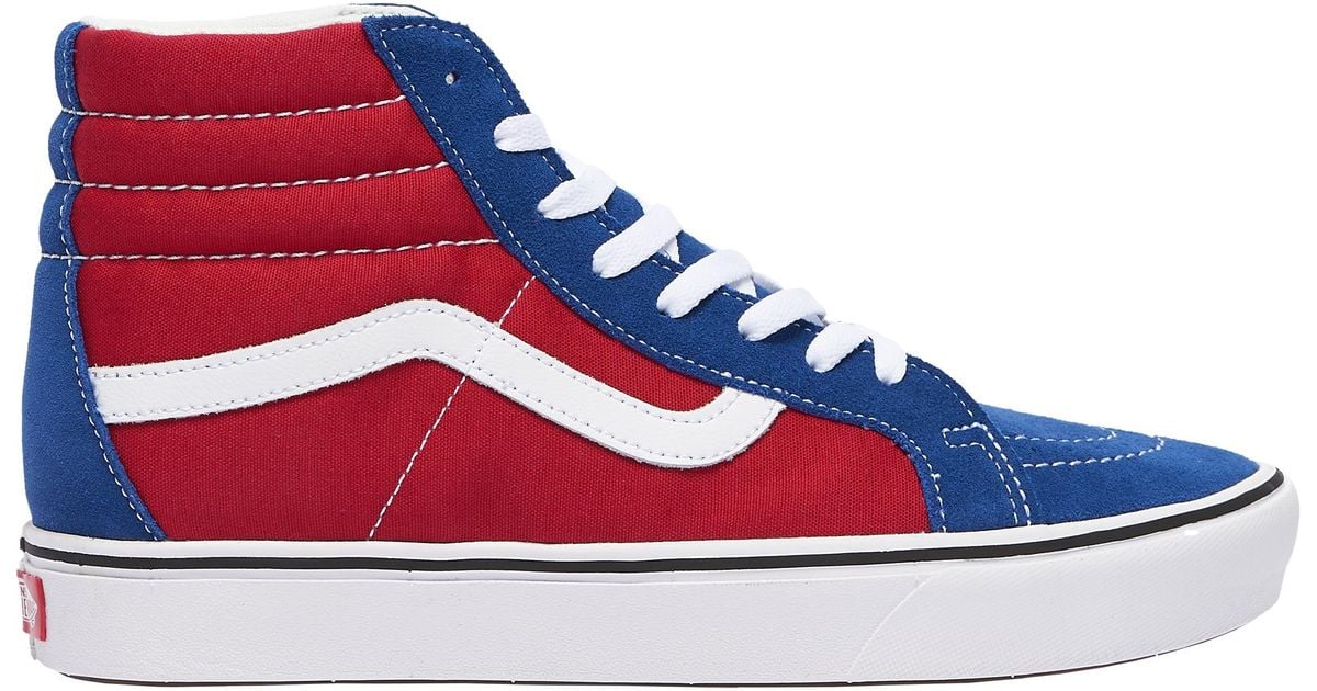 blue and red high top vans cheap online