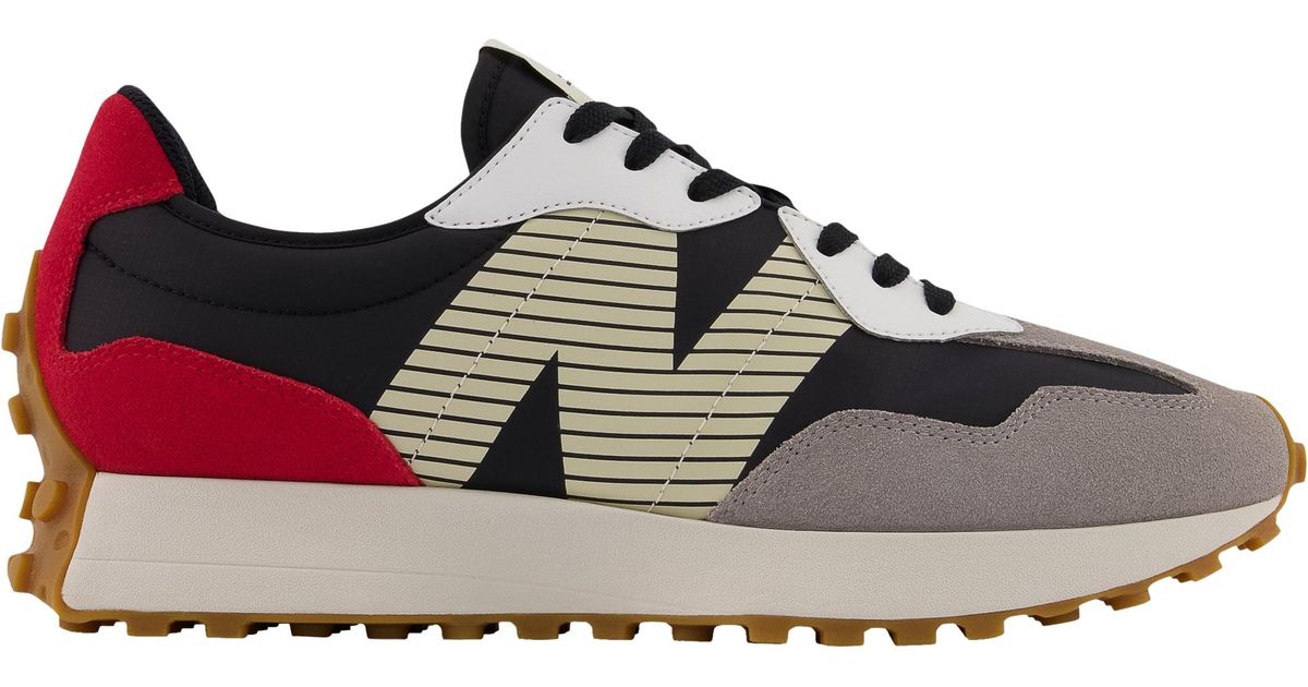 New Balance Suede 327 in Black/Red (Black) for Men Lyst