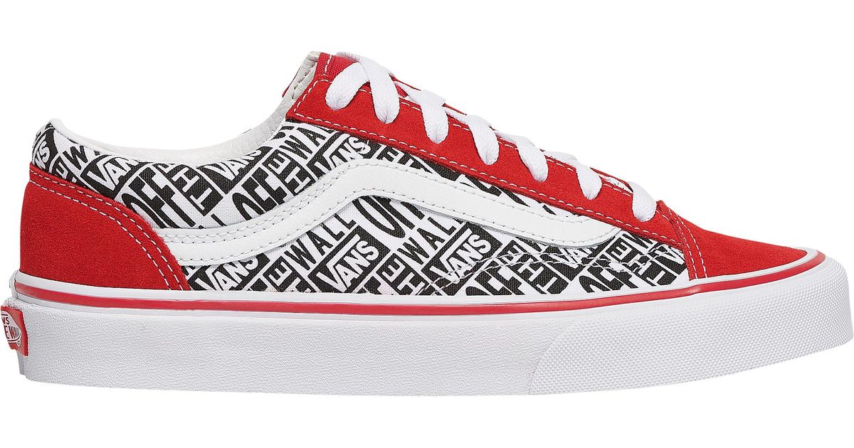 red and white vans shoes