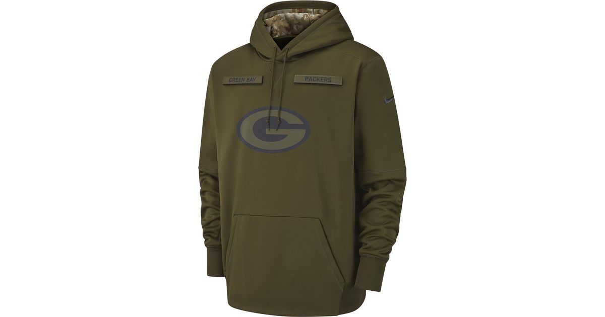 nike therma hoodie olive green