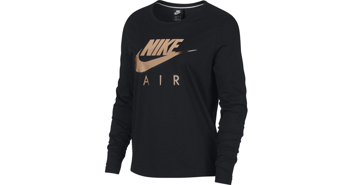 black and gold nike long sleeve shirt