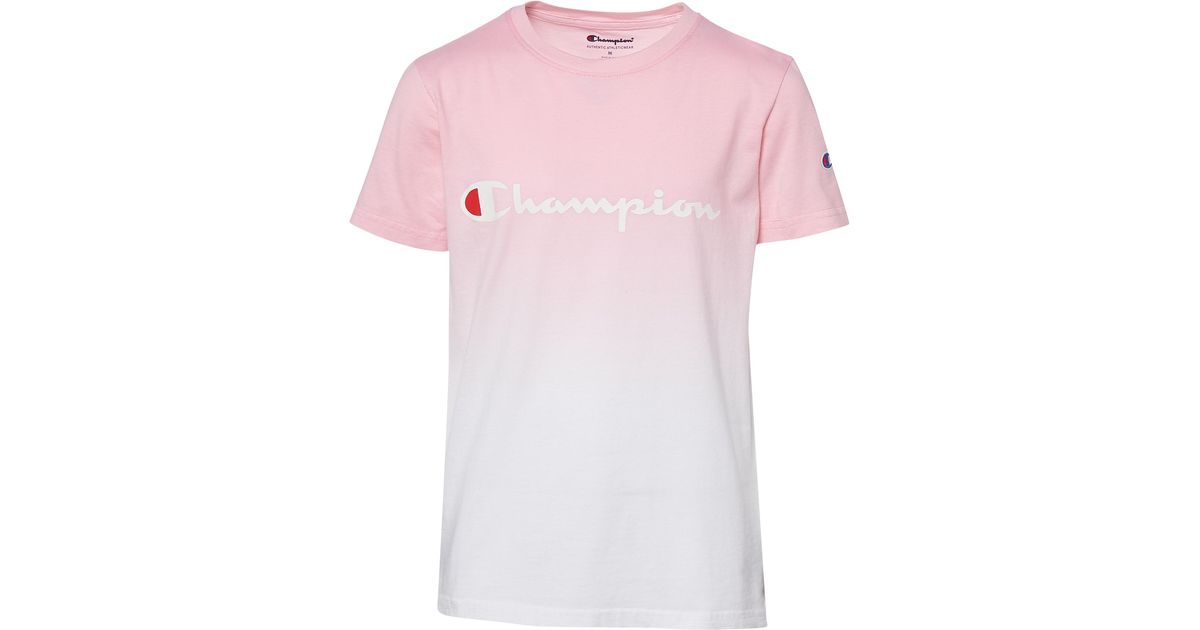 Dip Dye Logo Script T-shirt in Pink 