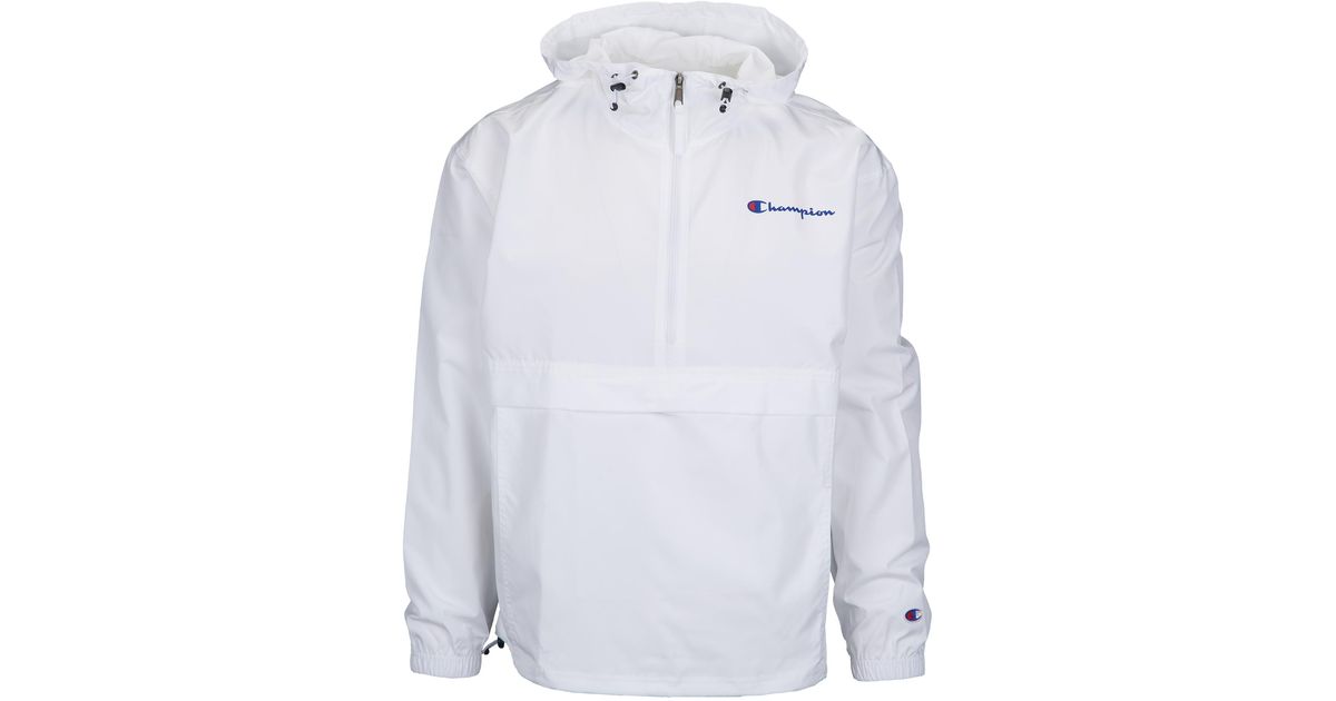 white champion windbreaker mens